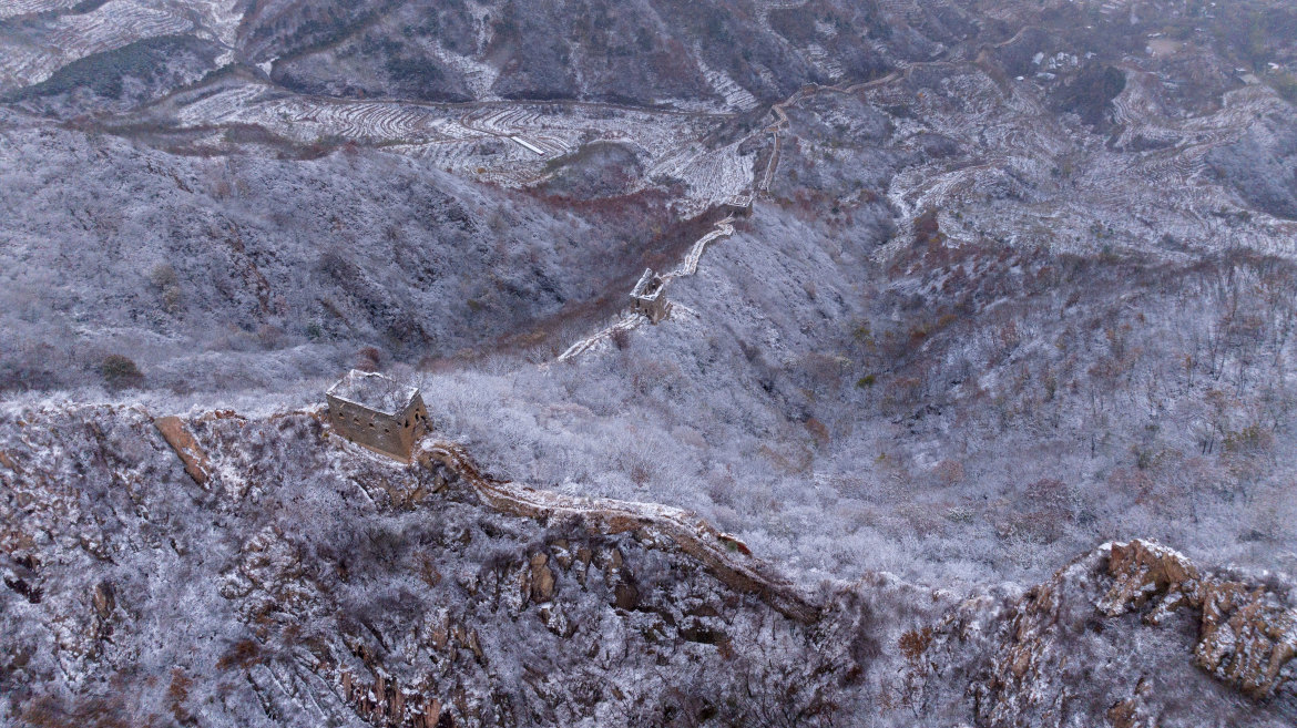 河北迁西长城雪景美如画
