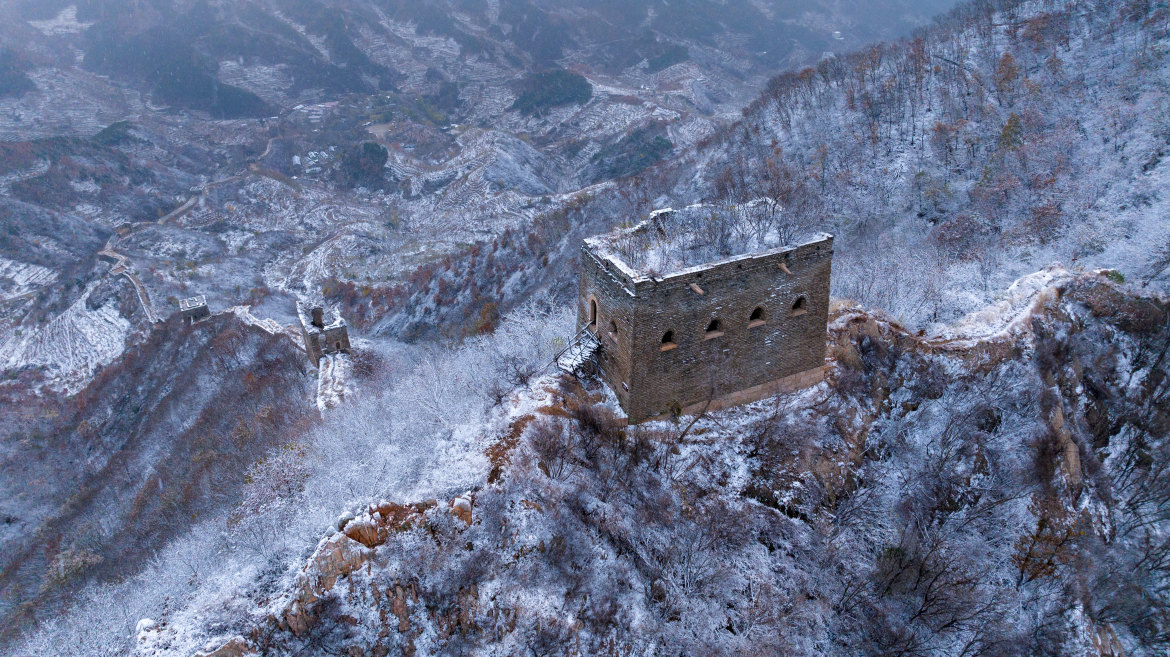 河北迁西长城雪景美如画